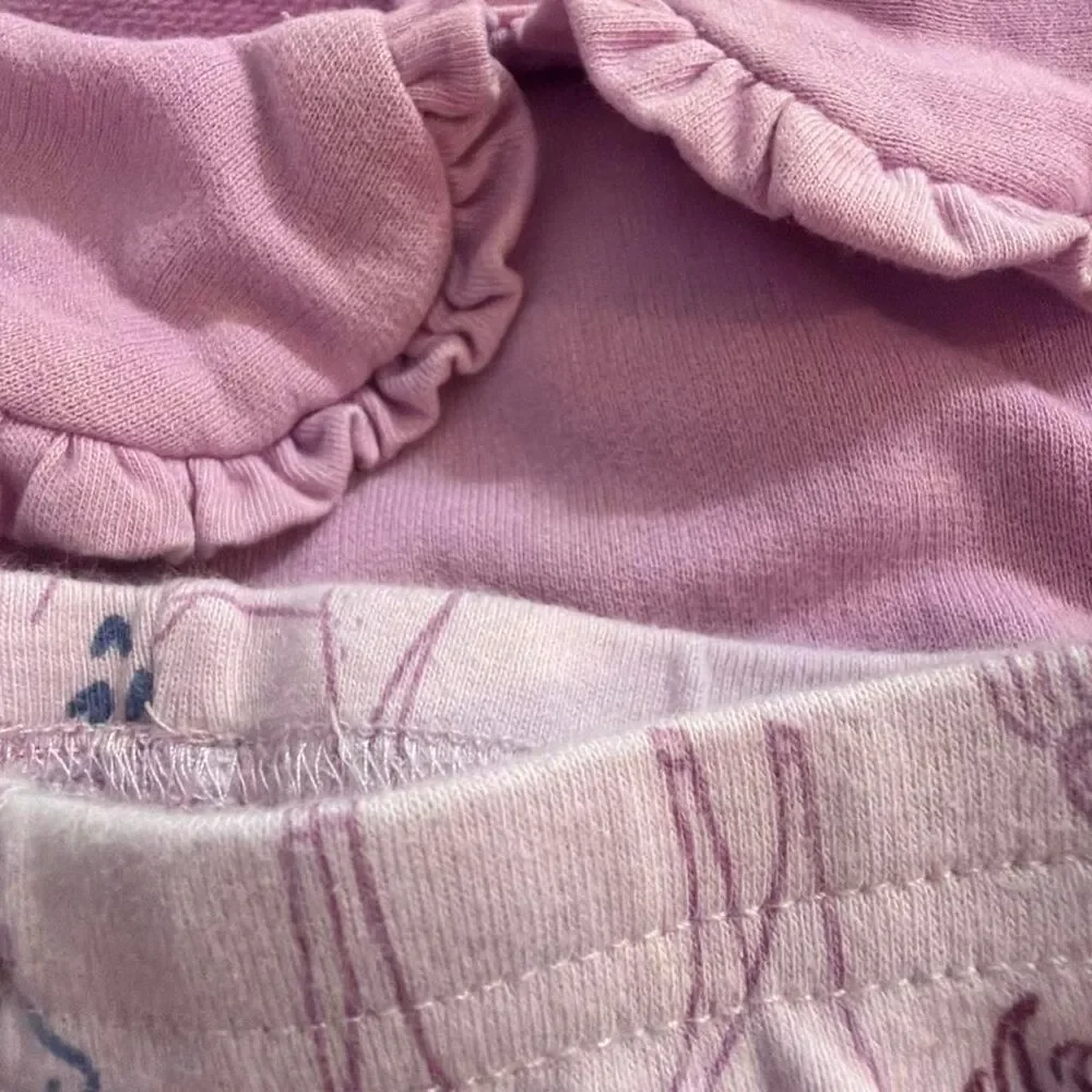 Cat-jack Baby Girls Purple and Pink outfit- Size 12 months